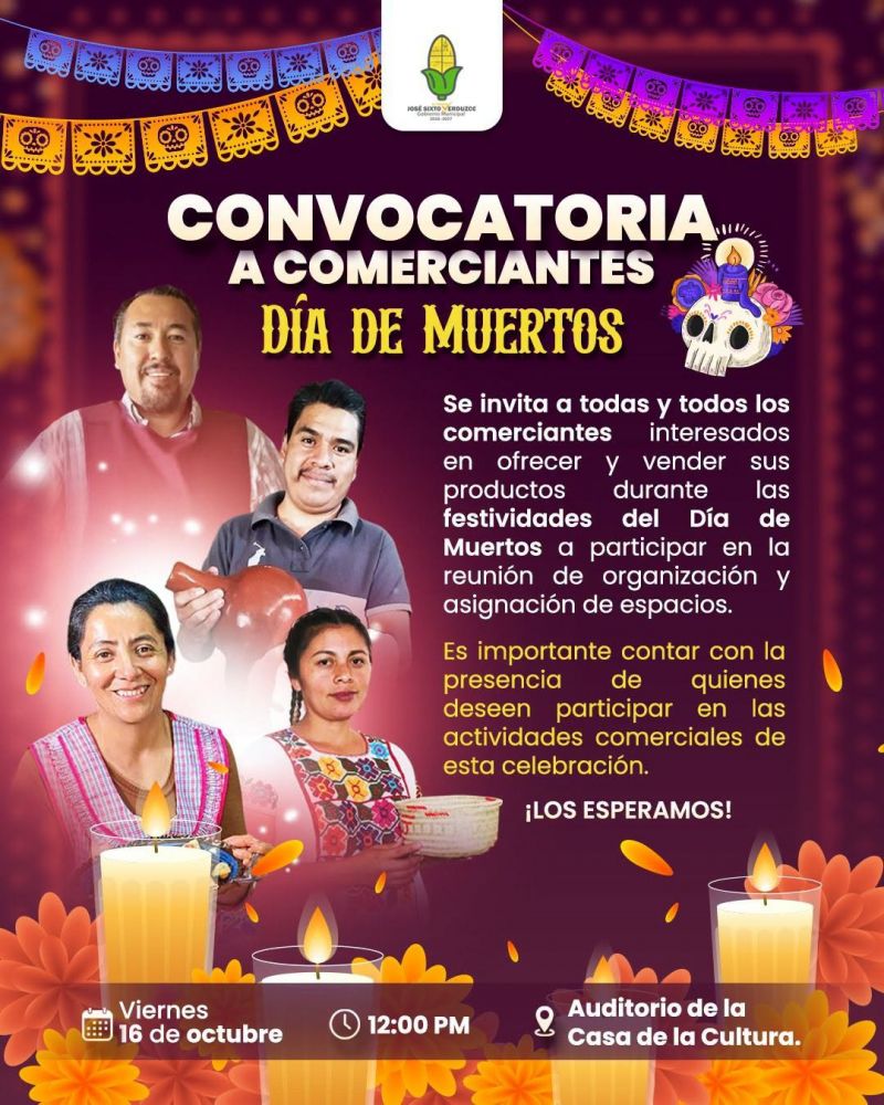 ¡ATENCIÓN COMERCIANTES DE FLORES Y CORONAS!