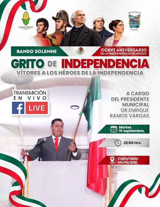 ¡HOY CELEBRAMOS EL ORGULLO DE SER MEXICANOS!
