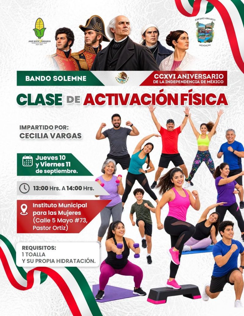 ¡Mueve tu cuerpo, llenaré de energía y mejora tu salud!